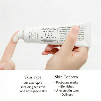 Dr. Althea 345 Relief Cream 50ml – Soothing Barrier Repair Gel-Cream for Acne-Prone & Sensitive Skin
