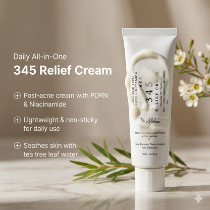 Dr. Althea 345 Relief Cream 50ml – Soothing Barrier Repair Gel-Cream for Acne-Prone & Sensitive Skin