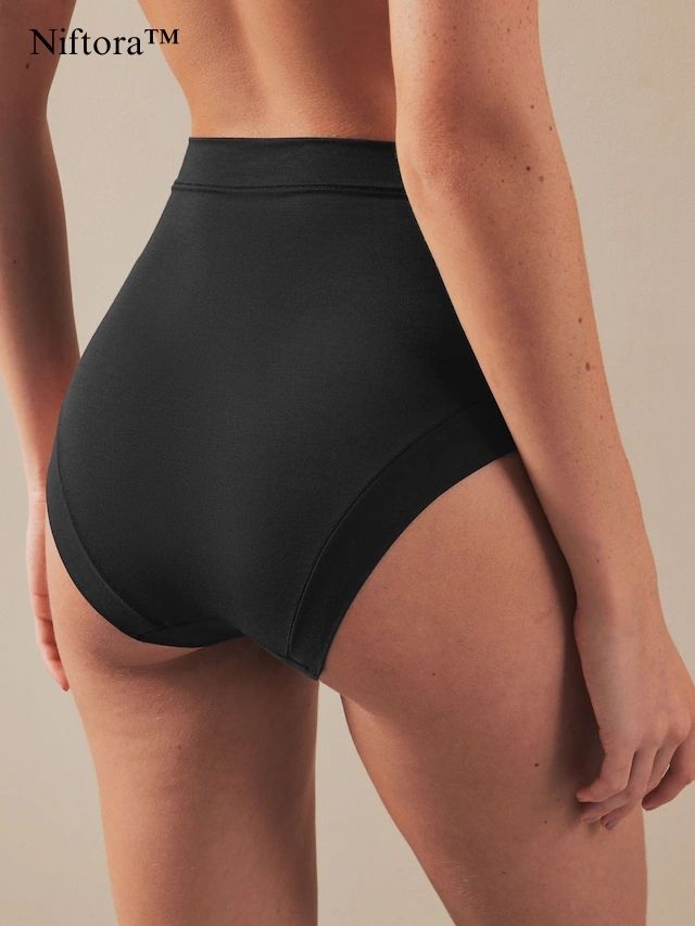 Niftora™ Black High-Rise Seamless Knickers