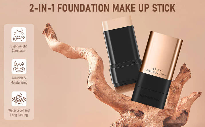 2-in-1 dual action Foundation Stick™
