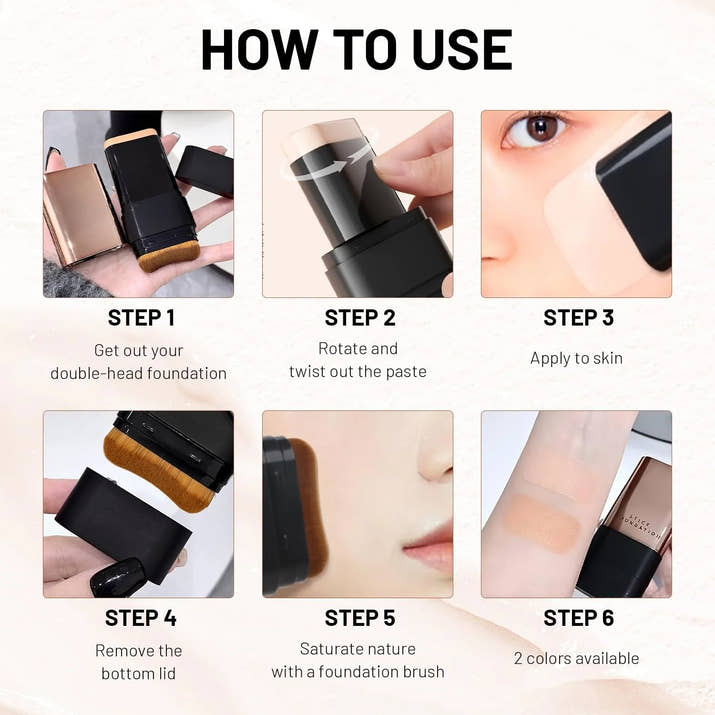 2-in-1 dual action Foundation Stick™