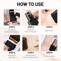 2-in-1 dual action Foundation Stick™