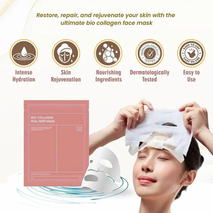 Bio-Collagen Real Deep Hydration & Pore-Tightening Mask | Imported from Korea